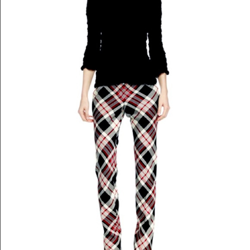 Alexander McQueen tartan plaid straight pant